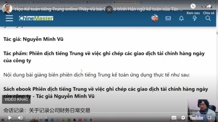 Học tiếng Trung theo chủ đề Mở rộng thị trường-Tác giả: Nguyễn Minh Vũ
