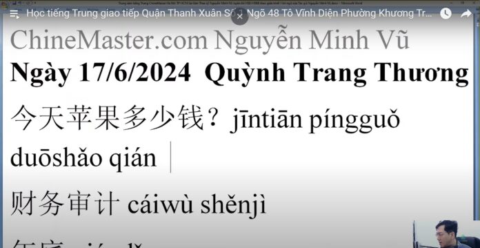 Học tiếng Trung theo chủ đề Uống rượu- Tác giả: Nguyễn Minh Vũ